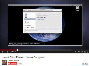 YouTube How a person who is blind uses a computer
